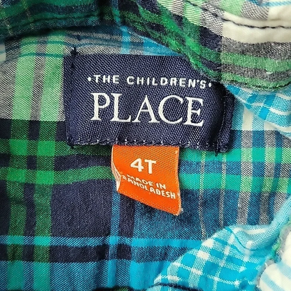 The Children's Place Toddler Boy's Plaid Button Up Long Sleeve Shirt